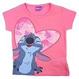 Lilo & Stitch Unisex Kids Children Boy and Girls Lilo et Stitch T-Shirt, DUNKELROSA, 8 Jahre