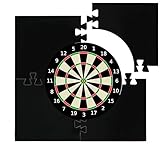 THOUGHTOSIS Quadratische Dartscheiben-Einfassung aus EVA-Material 4 Stück Spleißwandschutz, schwarz