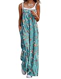 YESNO Damen Latzhose mit Beiläufig Retro Oversize Loose Hose Größe Baggy Jumpsuit Sommerhose L PZZCRDE 14