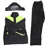 VALICLUD Motorrad Regenkombi Herren Schutz Regenjacke und Regenhose Winddicht Motorrad Regenbekleidung Outdoor Schutz für Motorradfahrer Xl