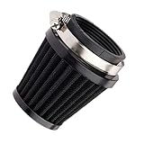 Mtsooning Luftfilter Intake Pod，Universal Doppelschicht Stahl Filter Luftfilter für Motorrad ATV Dirt Pit Bike Go Kart 50-110cc 50mm