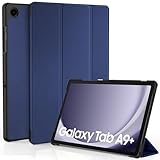 EasyAcc Hülle für Samsung Galaxy Tab A9+/ A9 Plus 11 Zoll 2023 SM-X210/ X215/ X216, Schutzhülle Ultradünne PU Leder mit Standfunktion und Auto Wachen/Schlafen Hülle Case, Navy Blau