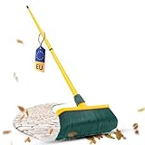 Novaliv Krallenbesen Set 40 cm Kunststoff mit Teleskopstiel gebogenen Borsten Gartenbesen Straßenbesen Kehrbesen Laubbesen (1, 40 cm Besen mit Stiel)