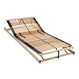 BeCo Lattenrost, Vita Comfort, 90 x 190 cm, 42 Federholzleisten, komplett montiert, Kopf- und Fußteil verstellbar, TÜV geprüft, Made in Germany, 100 Nächte Testschlafen
