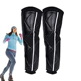 Extra lange Beinärmel für Outdoor-Aktivitäten - Fahrradfüße winddicht, mit Reißverschluss, Knieschützer zum Wandern,, 60 cm, A