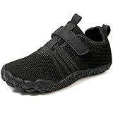 MIFAWA Kinder Barfußschuhe Minimalistisches Sneaker für Jungen Mädchen mit breiter Zehenbox und Zero-Drop-Design Aquaschuhe Schwimmschuhe ideal als Bade Strand oder Schwimmaccessoire (Schwarz,35EU)