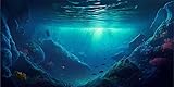 MIRRORANG 180x61cm Tropische Fische Tank Poster Hintergrund Flussbett & See Wasserpflanze Unterwasser Aquarium Hintergrund