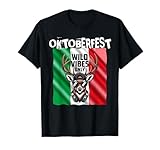 Dirndl Lederhose Hirsch Bier Oktoberfest Outfit Hemd Italien T-Shirt