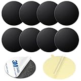 Wukong 8 Stück Metallplatte Metallplättchen 40mm Selbstklebend Schwarz, für Kfz Magnete Handyhalterung, Handy Metall Platte Selbstklebende Set Kompatibel mit Magnete Handy Halterung für Zubehör Handy