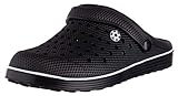 Brandsseller Herren Clog 43 Gartenclog Pantolette Hausschuh Gartenschuh Badeschuh – Schwarz