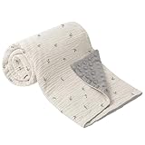 Bearmoss Babydecke Baumwolle Baby Decken Neugeborenen,Weiche Krabbeldecke für Kinder,Musselin Schlafdecken für Kleinkinder Mädchen Junge 75x100cm(Knospe)