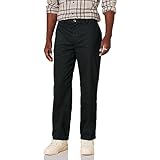 Amazon Essentials Herren Knitterfreie Flatfront-Chinohose in klassischer Passform (erhältlich in Übergröße), Schwarz, 33W / 32L