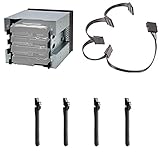 Festplattenkäfig aus Edelstahl, Halterung für Computer, 12,7 cm bis 10,2 x 8,5 cm, erweitern und erhöhen Sie die Adapterhalterung