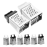 Luxshiny 8 Stück Reibe Zitronenschale Mini-Gemüseschneider Ingwer-Kartoffelschneider Gemüsefahrer Zwiebelvermut Käseschredder Gemüsehobel Handheldin Rostfreier Stahl Silver
