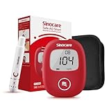 Blutzuckermessgerät, sinocare Safe AQ Smart Zuckermessgerät mit Stechhilfe zur Blutzucker Messen (Blutzuckermessgerät)