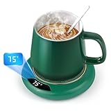 Kaffeebecherwärmer für Schreibtisch, Smart Cup Warmer, Tassenwärmer mit 3 Temperatureinstellungen & Touchscreen-Schalter, Elektrischer Getränkewärmer zum Erhitzen von Kaffee, Wasser, Milch, Tee