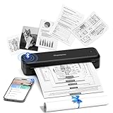 Phomemo M834 Thermodrucker A4, Mobiler Drucker A4 für Unterwegs, Bluetooth-Verbindung für Smartphones, Unterstützt A4 Thermorollen und Thermopapier, Tragbare Drucker Geeignet für Laptop und Tablet