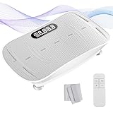 Vibrationsplatte, Bluetooth-Lautsprecher, Automatische Geschwindigkeitsregelung + P1-P10 Stufen, Curved Slim Design, LED Technologie, Fitnessgeräte für Zuhause leiser Motor Fettverbrennung, Grau