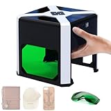 VFMVOYNZ Lasergravierschneider, Mini-Lasergraviermaschine, hochpräziser 0,05-mm-Komprimierungspunkt, tragbare Lasergraviermaschine für Holz, Kunststoff, Papier, Leder
