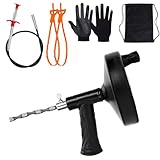 Ginbel Direct Abflussschnecke, 90 cm, Sanitärschlange, Haarverstopfungsentferner, Abflussschlange, flexibler Greifer, strapazierfähig, für Dusche, Badewanne, Badezimmer, Küche