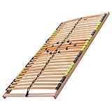 DaMi 7-Zonen Lattenrost Basic NV, 80x200 cm, mit 5 Härtestufen, Made in Germany, aus edlem Buchenholz, 28 Leisten, zur Selbstmontage, extrem hochwertig & stabil, für alle Matratzen geeignet