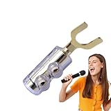 Lautsprecherstecker-Anschluss, Lautsprecher-Bananenstecker - Robuste Audio-Anschlüsse,Bananenstecker mit transparentem Gehäuse, Schnellverbinder, vergoldeter Lautsprecheranschluss für Audio-/Videoempf
