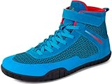 Wrestlingschuhe für Herren, Boxschuh, Fitness-Sneaker, Zero Drop Sohle, Blau, 7 US Wide
