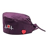 AIchenYW op haube Camouflage Op Haube Klicksystem mit Knopf und Baumwolle Schweißband Unisex Doktor Kappe langes Haar Chirurgen-Mütze Verstellbare Füllig Haarabdeckung Medizinische