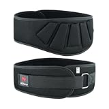 N-Dure® Fitness-Gürtel für Männer & Frauen | Fitnessgürtel mit Hebel & Rückenstütze | Ideal für Bodybuilding, Krafttraining, Kreuzheben und Kniebeugen (Schwarz, XL)