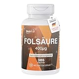 Folsäure 400μg - 365 Tabletten - Kinderwunsch und Schwangerschaft - Hochdosiert - 100% Vegan – Deutsche Produktion & Laborprüfung - NutriFair | Premium & Fair