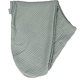 sei Design Stillkissenbezug Musselin Bezug aus 100% Bio Organic Baumwolle, BEZUG für Stillkissen XXL Lagerungskissen Schwangerschaftskissen, Seitenschläfer-Kissen - 190x30 cm, waschbar