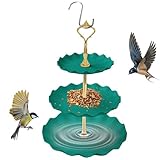 Futterstation für Vogelbäder, Badefutterkombination für 3-lagige Vögel | Haustier-Tablett für Sittiche und Sittiche Sparr