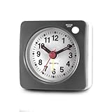 SGERUFZ Klassischer Analoger Reisewecker mit Schlummerfunktion und Licht, Mini Wecker, kompakte Größe, Wecker Ohne Ticken ruhiges Quarzuhrwerk, Einfache Bedienung, Zurück zur Schule