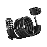 Fahrräder Langes Kabel mit 5-stelliger Kombination Fahrrad Zahlencode für Mountainbikes Motorräder Fahrräder Lange Zyklus Kabelschlösser Praktisches Fahrrad für Outdoor
