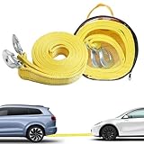 Abschleppseil Pkw,Abschleppseil,Abschleppseile,Abschleppseil LKW,4 Meter 5 Tonnen Abschleppseil Auto,Abschleppseil PKW mit 2 Sicherheits-U-Ring-Haken und Aufbewahrungstasche,Geeignet Für Alle Autos