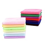 LIFKOME 15Stücke Mikrofaser Reinigungstücher Ultra Putztücher für Auto und Küche Fusselfrei Hygienisch und Wasserabsorbierend Vielseitig Einsetzbar