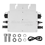 800W Micro Inverter Solar Grid Tie Inverter WIFI Control Micro Wechselrichter Solar Inverter Controller DC to AC 120 230V Auto Identification IP65 Wasserdichter Micro Inverter(Silber)