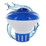 AGUALEVE® Mini Chlor Dosierschwimmer | für 20 g Chlor- & Multitabs | stufenlos einstellbar | faltbar & UV-stabil | ideal für kleine bis mittelgroße Pool & Whirlpools | inkl. gratis Poolpflege-Guide