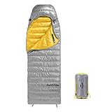 Naturehike Daunenschlafsack Ultraleichte Tragbare Kompackte Winter Schlafsack 4 Jahreszeiten für Erwachsene und Kinder Outdoor Camping Wandern Reisen mit Kompressionssack 650FP