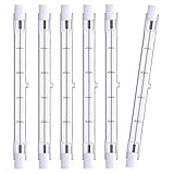 Mofomo R7S Halogen Glühbirne 118mm 300W 230V, Dimmbar, Warmweiß 5500lm, J118 Linear Lampe, 6er Pack