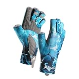 PLCPDM Tragbare Anti-Rutsch-Handschuhe, Angeln, Jagd, Radfahren, Angeln, atmungsaktiv, fingerlose Handschuhe
