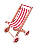 Holz-Wenzel 350009 - Puppenbuggy Maja aus Buchenholz, ca. 40 x 34 x 60 cm, mit 4 Gummireifen