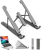 AOVUYCK-Store Laptopständer, Laptopständer mit 8 verstellbaren Stufen, rutschfester Laptop-Ständer aus Kunststoff, Silikon und Aluminiumlegierung, kompatibel mit MacBook Air Pro, HP, 10—15,6 Zoll