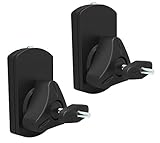 RICOO 2 x Lautsprecher Wandhalterung LH038-B Lautsprecherwandhalterungen Boxenhalterung Wand Lautsprecherhalterung schwenkbar neigbar Wandhalter HiFi Audio Boxen Halterung schwarz