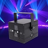Partylicht Discolicht DJ Projektor Licht, Bühnenlicht mit RGB Animation und DMX Sound Aktivited für Party Bar Disco Hochzeit Club Bühne KTV und DJ Beleuchtung, 21x22x17.5cm [Energieklasse E]
