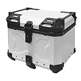 VNSMM Motorrad Box Motorradkoffer 36L Passend für allgemeine Motorradkoffer aus Aluminiumlegierung mit X-Prägung, wasserdichte Heckbox, Roller-Aufbewahrung, Topcase(Style7)