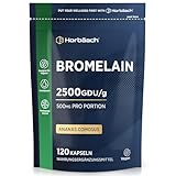 Bromelain Kapseln 500mg (5000 F.I.P) | 2500 GDU/g | 120 Vegane Kapseln | Hochdosiert Verdauungsenzym | von Horbaach