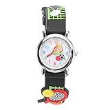 TEMPNAP Multifunktionale Kinderquarzuhr Tennisdesign für Jungen Umweltfreundliches Material Bequemes Armband Geschenkidee für Weihnachten Geburtstage