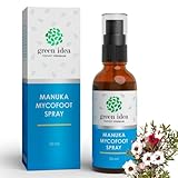 Green idea - Teebaumöl Spray Mycofoot - Nagelpilz Fußpilz Spray - Fußspray mit Manuka – Fußpilz behandeln starkes mit Manuka, Teebaumöl, Propolis - Fußschweiß und Fußgeruch - 50 ml
