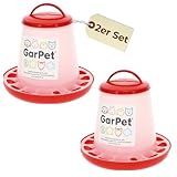 2er Set Futterautomat Hühner 1,5 Kg Futterspender Hühner Futtertrog Küken Hühnerfutter Automat Hühner Zubehör Geflügel Futternapf